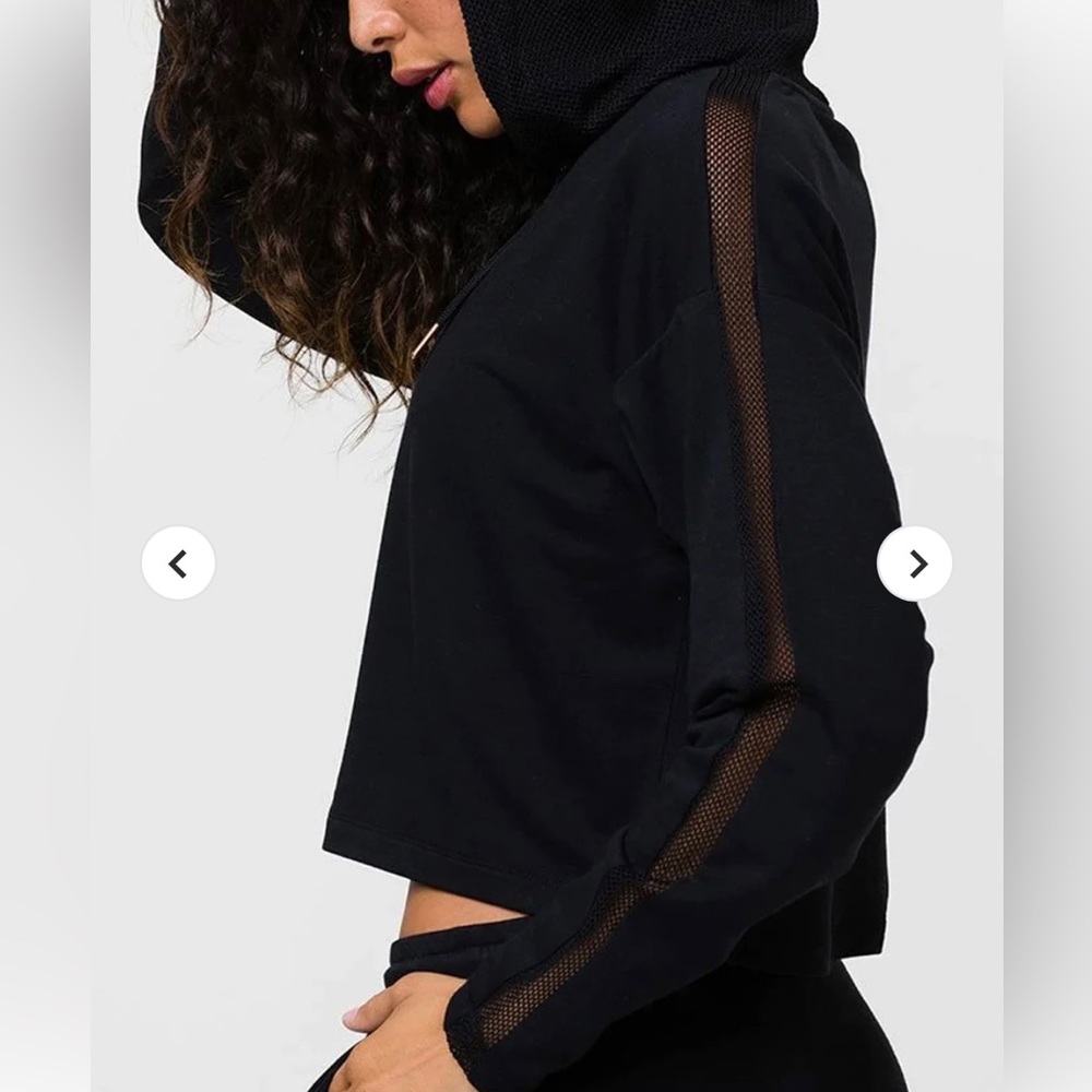 Onzie Flow Cropped Mesh Hoodie, size S/M